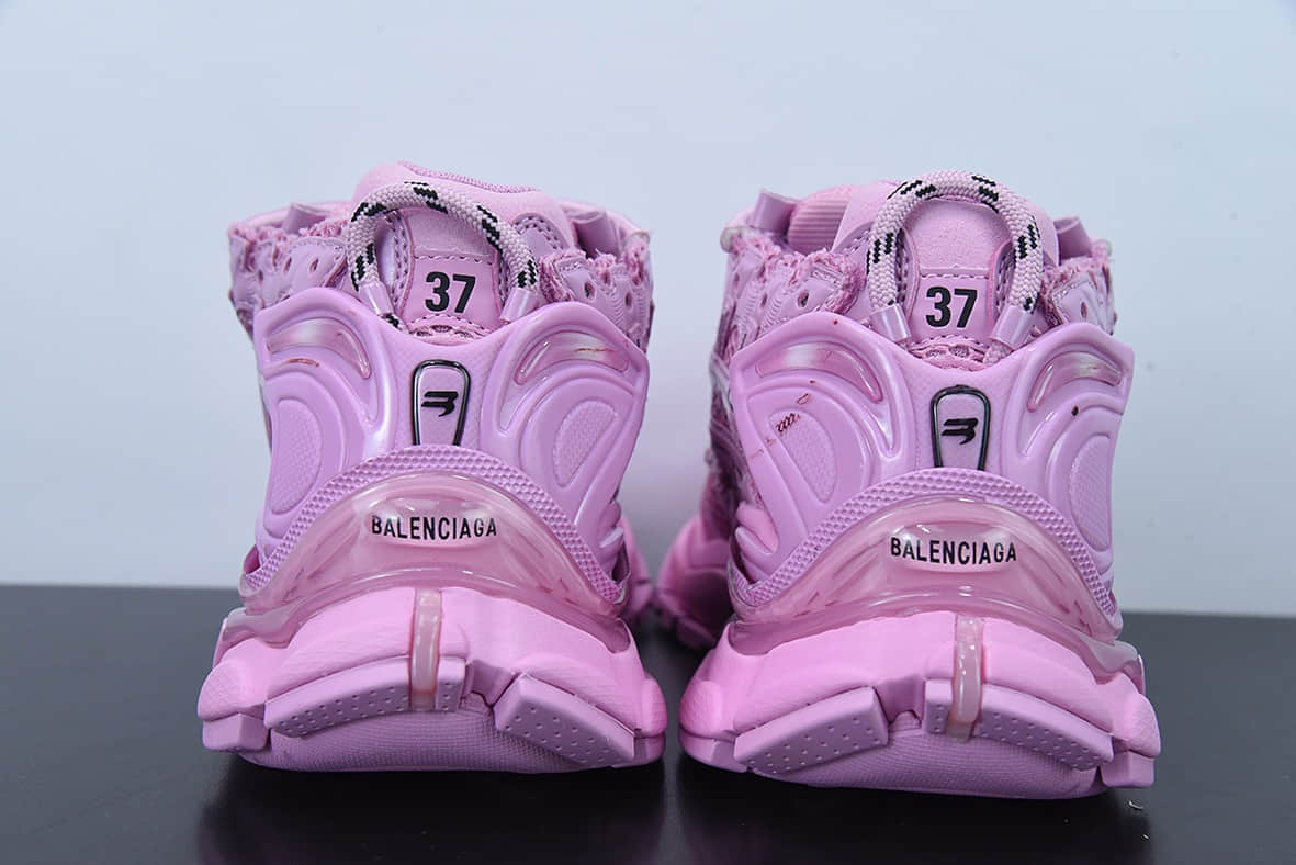 巴黎世家Balenciaga Runner粉色运动鞋纯原版本 货号:677402W3RB15000