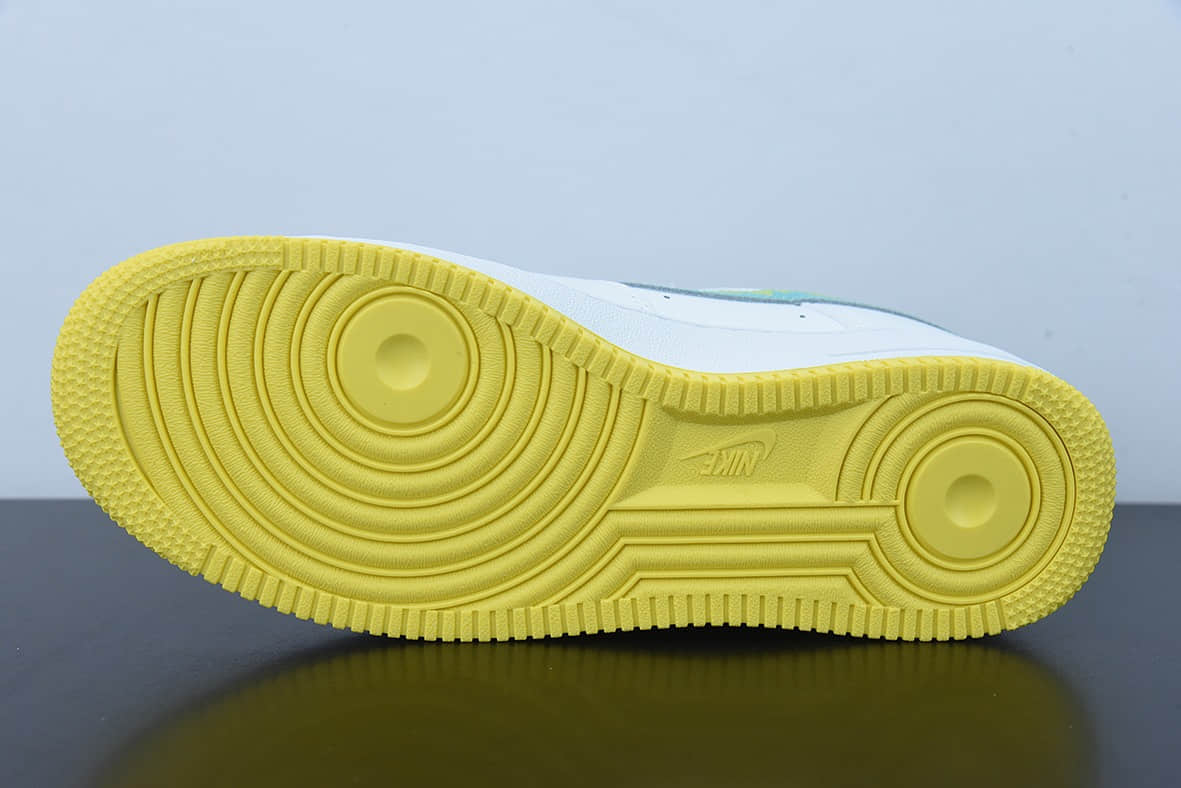 耐克Nike Air Force 1'07 Low 白绿黄空军一号低帮休闲板鞋纯原版本 货号：AF1234-001
