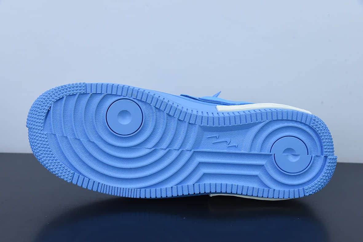 耐克Nike Air Force 1 Fontanka 白蓝全新时尚风丰塔卡系列空军一号低帮休闲板鞋纯原版本 货号：DH1290-400