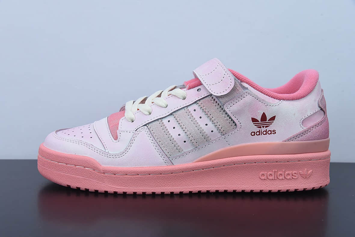 阿迪达斯Adidas Originals Forum 84 Low 做旧脏粉低帮复古休闲板鞋纯原版本 货号:GY6980