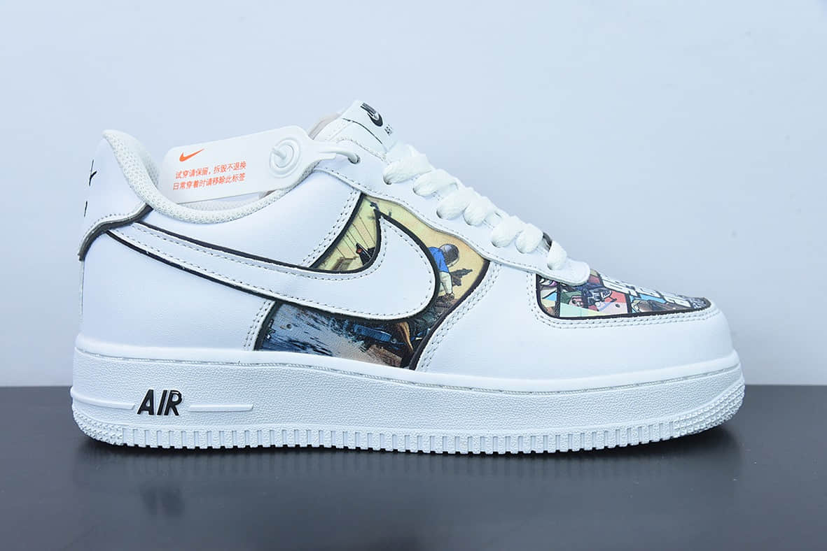 耐克Nike Air Force 1 07 LV8Game ConsoleLoading...’创意定制游戏机主题 侠盗飞车 配色,空军一号经典百搭休闲运动板鞋纯原版本 货号:CW2288-302