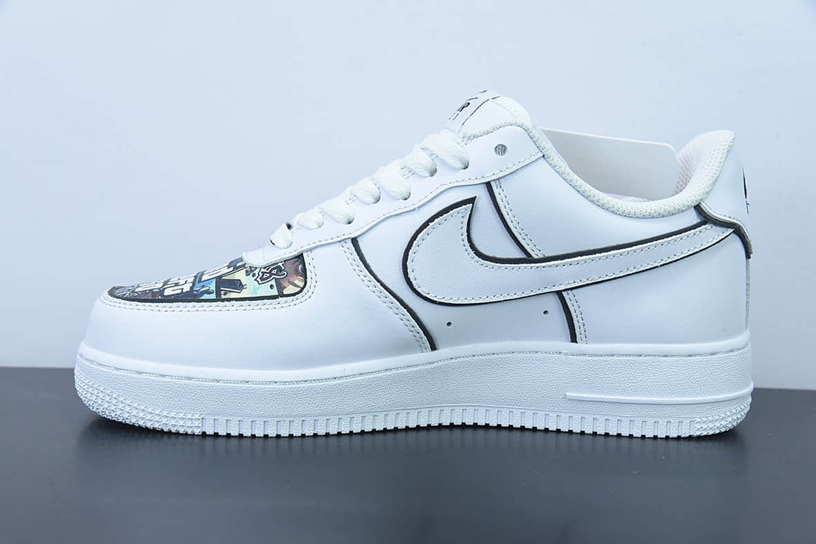 耐克Nike Air Force 1 07 LV8Game ConsoleLoading...’创意定制游戏机主题 侠盗飞车 配色,空军一号经典百搭休闲运动板鞋纯原版本 货号:CW2288-302