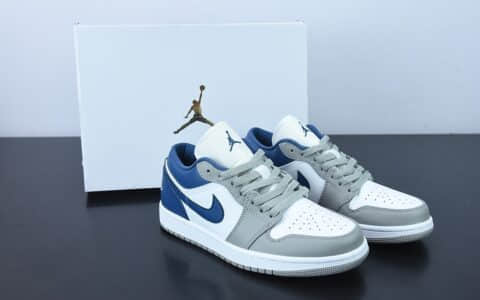 乔丹Air Jordan AJ1 Low AJ1灰蓝低帮复古休闲板鞋纯原版本 货号：DC0774-042