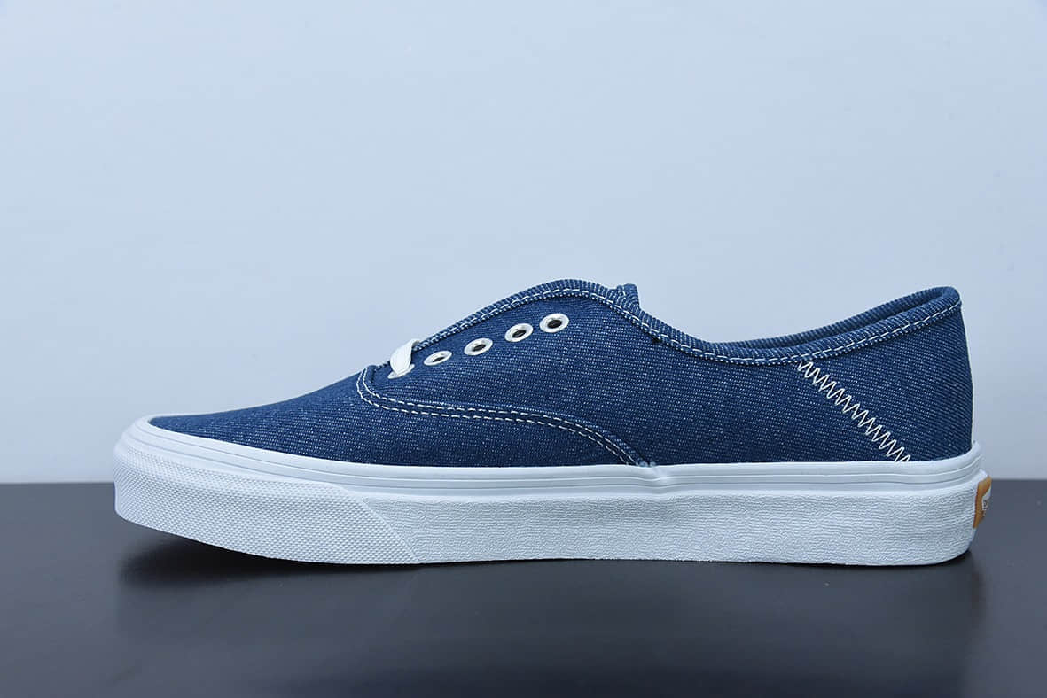 万斯Vans Authentic 牛仔蓝休闲低帮帆布鞋纯原版本 货号：VN0A3MU642E