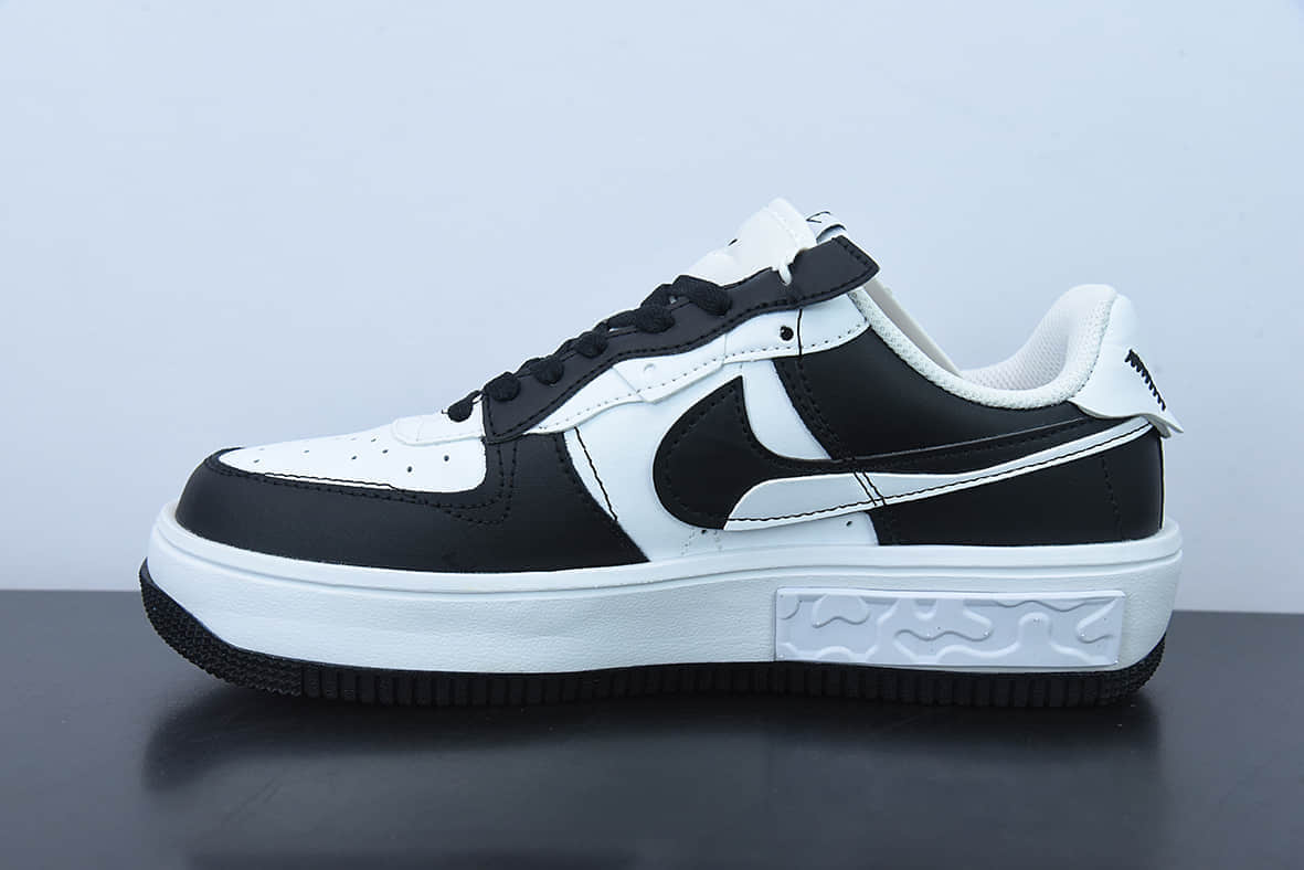 耐克Nike Wmns Air Force 1 FontankaBlackWhiteGrey皮革黑白深灰空军一号丰塔卡系列低帮休闲板鞋纯原版本 货号：CW6688-611