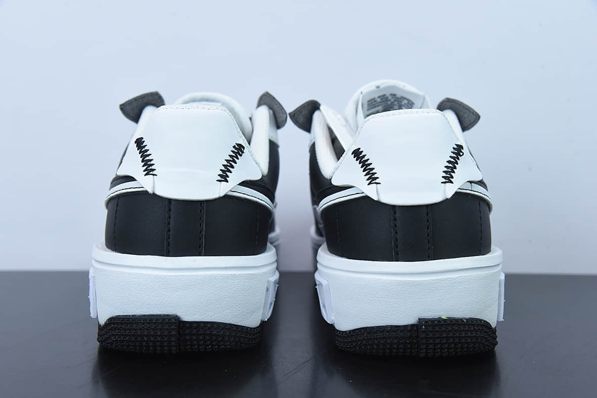 耐克Nike Wmns Air Force 1 FontankaBlackWhiteGrey皮革黑白深灰空军一号丰塔卡系列低帮休闲板鞋纯原版本 货号：CW6688-611