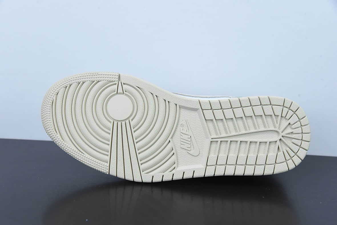 乔丹Air Jordan Travis Scott x Fragment x Air Jordan 1 Low“Military Blue 藤原浩三方联名白绿倒钩低帮休闲板鞋纯原版本 货号：DM7866-716