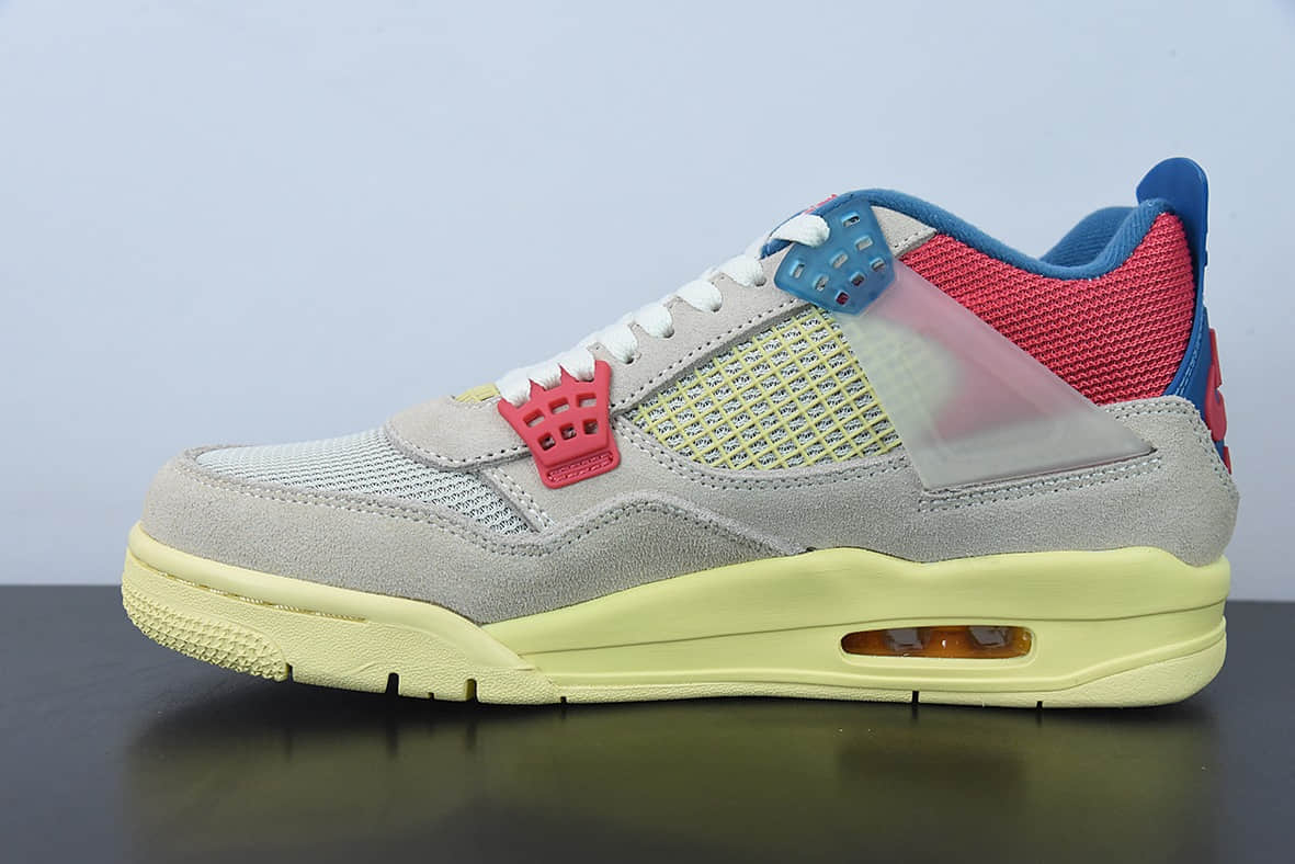 乔丹Air Jordan Union X Air Jordan 4Guava IceAJ4南海岸粉蓝UN联名款文化篮球鞋纯原版本 货号：DC9533-800
