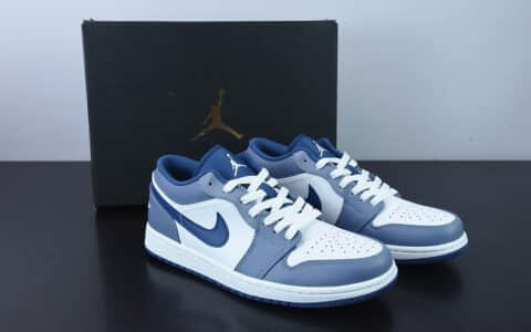 乔丹Air Jordan 1 Low AJ1 乔1海军蓝低帮文化休闲运动板鞋纯原版本 货号：553558-414