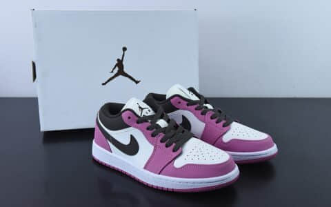 乔丹Air Jordan 1 Low AJ1 乔1白粉黑勾低帮休闲板鞋纯原版本 货号：DC1767-160