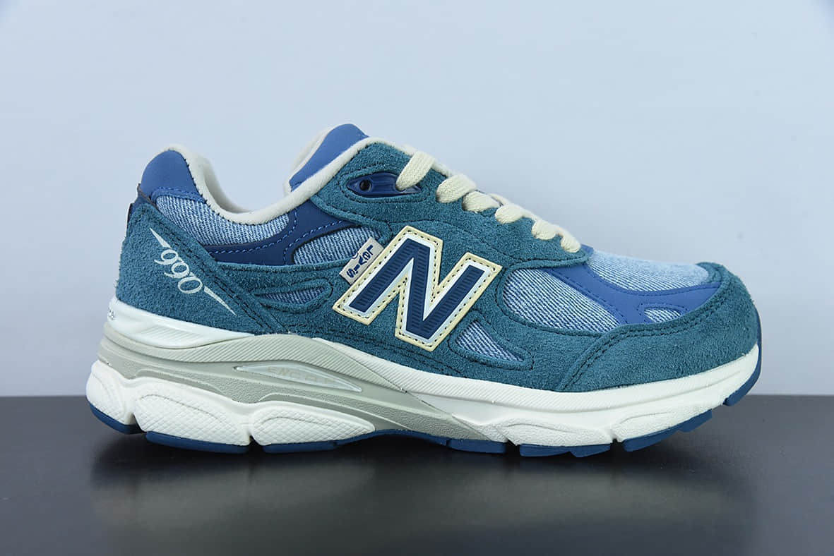 新百伦Levi's x New Balance NB990V3 李维斯联名蓝牛仔第三代总统复古慢跑鞋纯原版本 货号:M990LI3