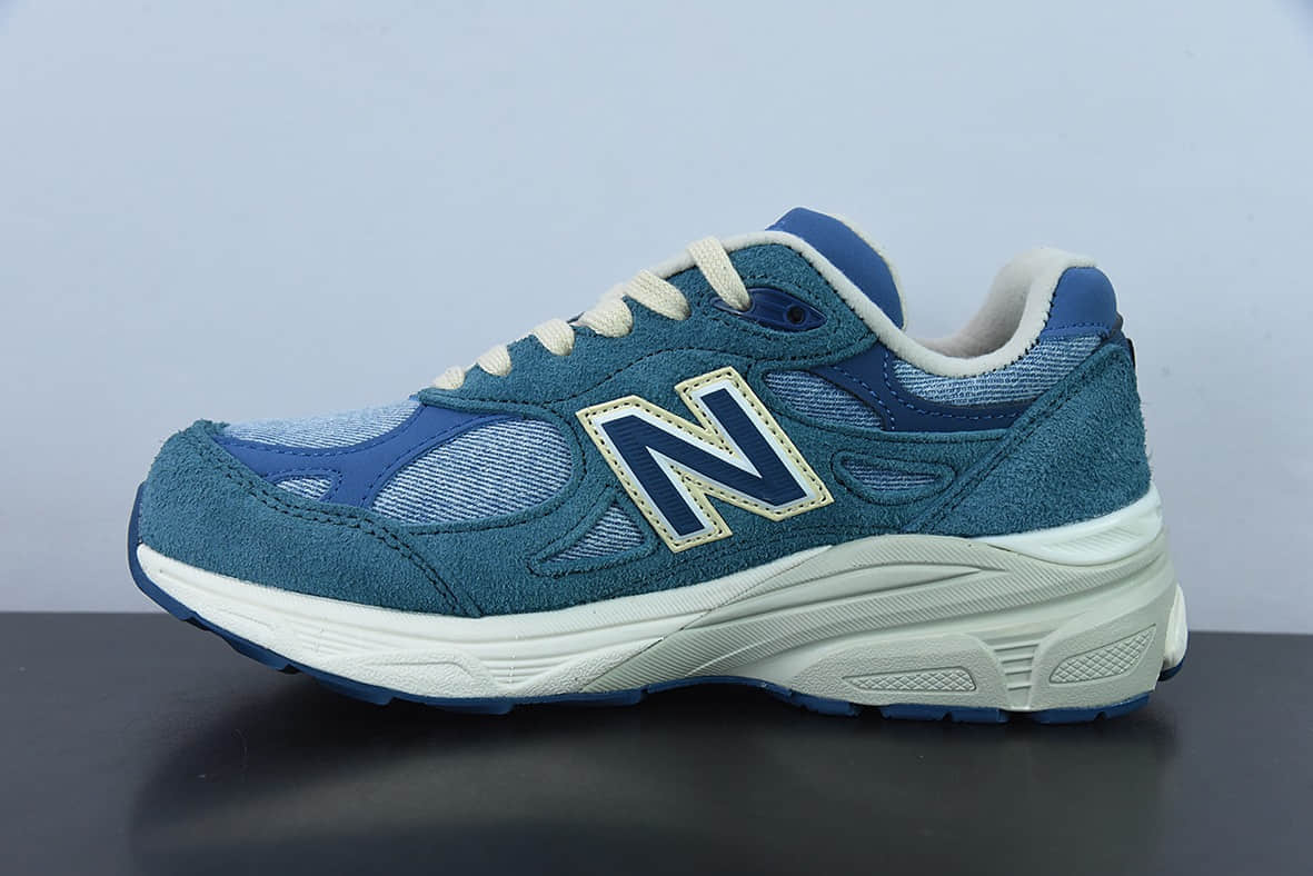 新百伦Levi's x New Balance NB990V3 李维斯联名蓝牛仔第三代总统复古慢跑鞋纯原版本 货号:M990LI3