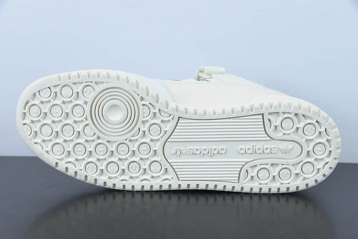阿迪达斯Adidas Originals Forum 84 Low 罗马系列麻布米白酒红深蓝魔术贴低帮复古系带百搭休闲运动板鞋纯原版本 货号：GX2174