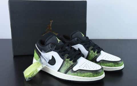乔丹Air Jordan 1 Low Wear Away AJ1 乔1森林绿低帮复古休闲板鞋纯原版本 货号：DN3705-003