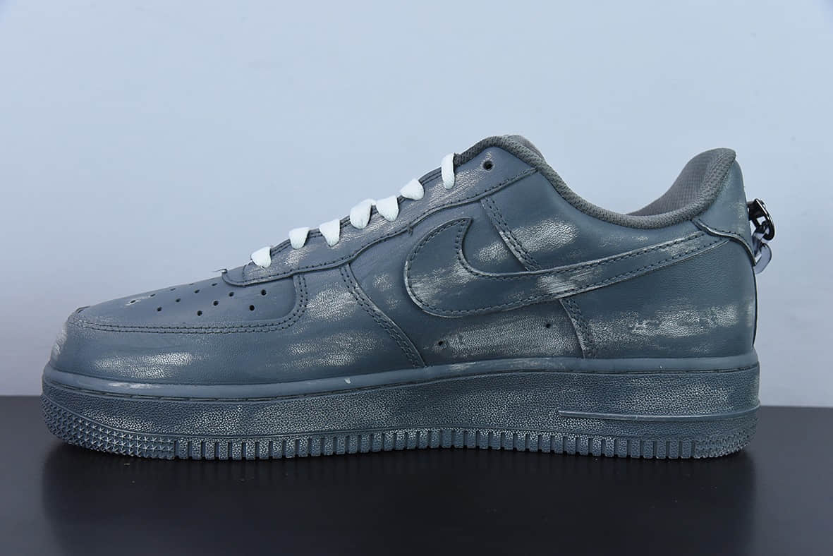 耐克Nike Air Force 1 Low 浸染酒精刮刮乐灰黑链条空军一号低帮休闲板鞋纯原版本 货号:CW2288-111