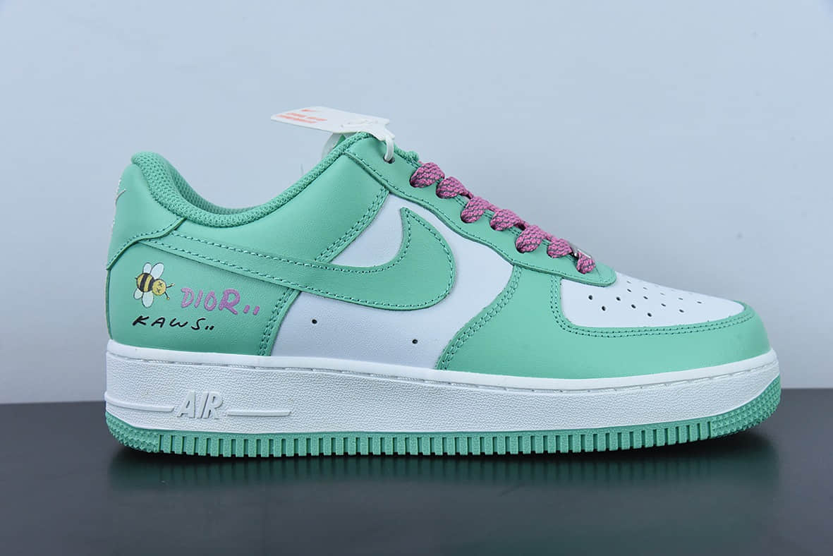 耐克NIke Air Force 1 '07 Low “蒂夫尼绿迪奥联名”空军一号低帮休闲板鞋纯原版本 货号：BS8871-104