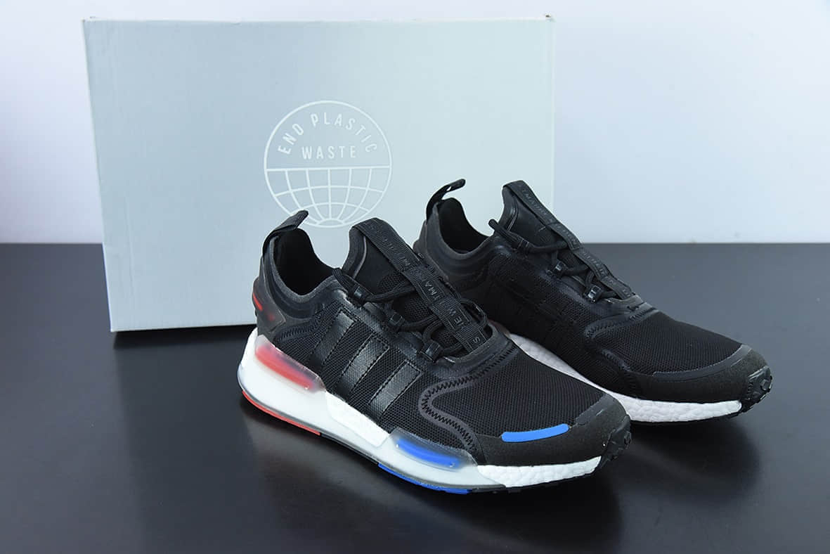 阿迪达斯Adidas NMD_V3 BoostOG White飞织系列黑红蓝低帮爆米花缓震百搭休闲运动跑步鞋纯原版本 货号：GX3378
