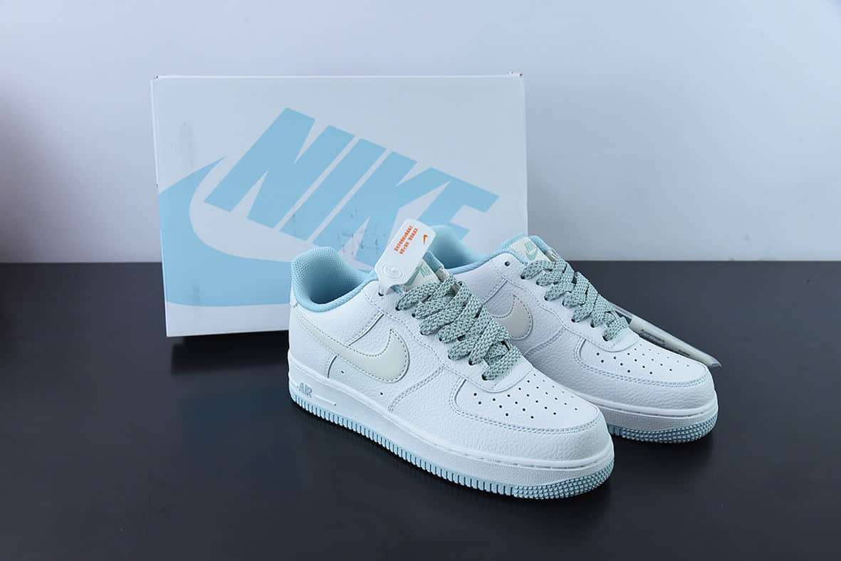 耐克Nike Air Force 1'07 Low 白天蓝配色空军一号马克线满天星低帮休闲板鞋纯原版本 货号:UO6369-568