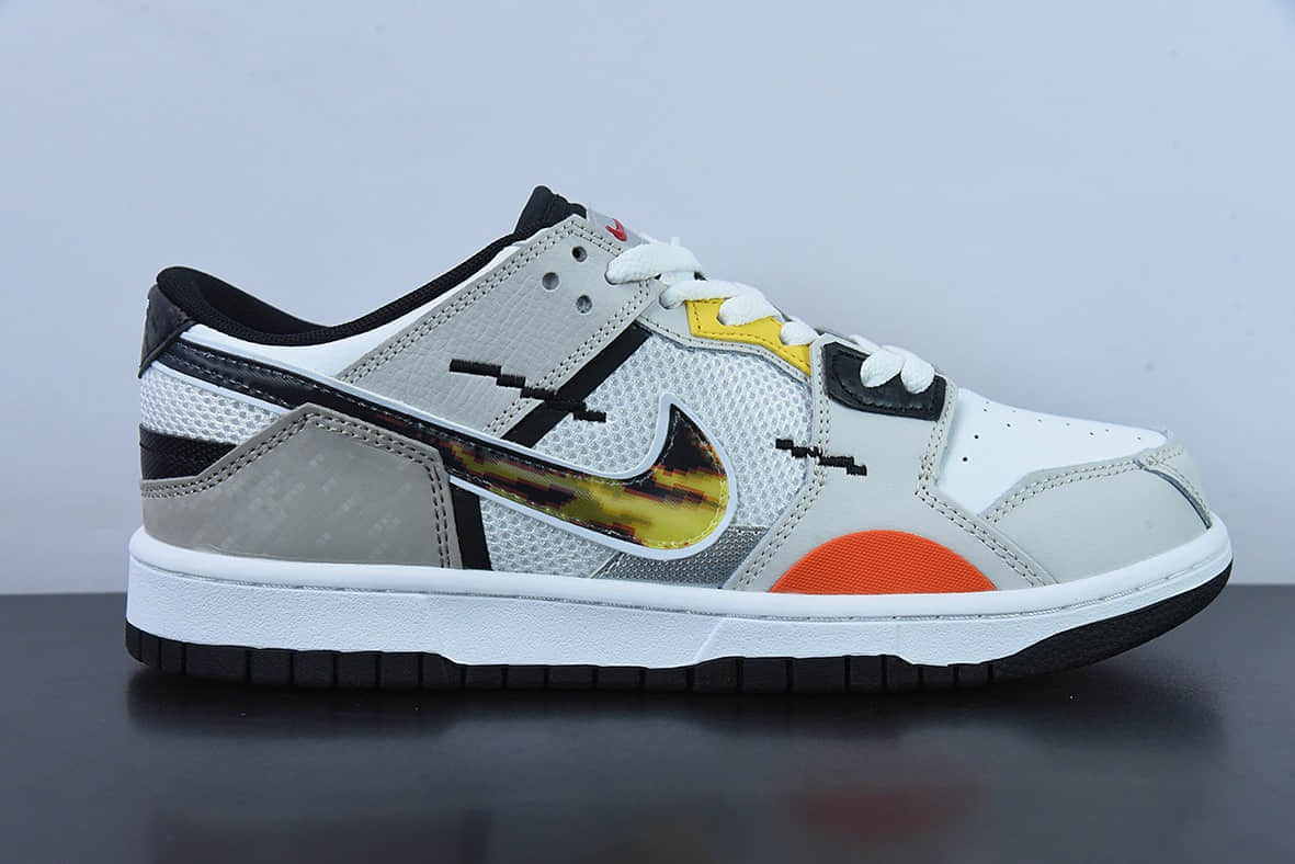 耐克Nike Dunk Low SB 白灰黑缝合怪低帮滑板鞋纯原版本 货号:DX6058-101