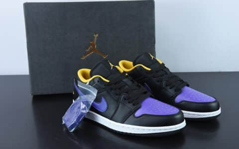 乔丹Air Jordan 1 Low Dark Concord AJ1 乔1黑蓝色低帮板鞋纯原版本 货号：553558-075
