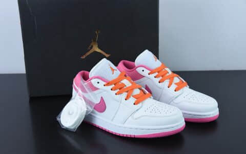 乔丹Air Jordan 1 Low AJ1 乔1白粉色低帮篮球鞋纯原版本 货号：DR9498-168
