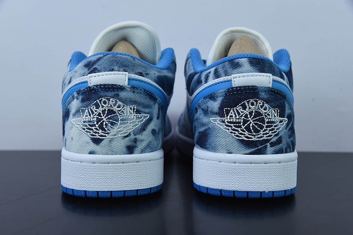 乔丹Air Jordan 1 Low 水洗单宁牛仔蓝 AJ1低帮休闲板鞋纯原版本 货号:DM8947-100