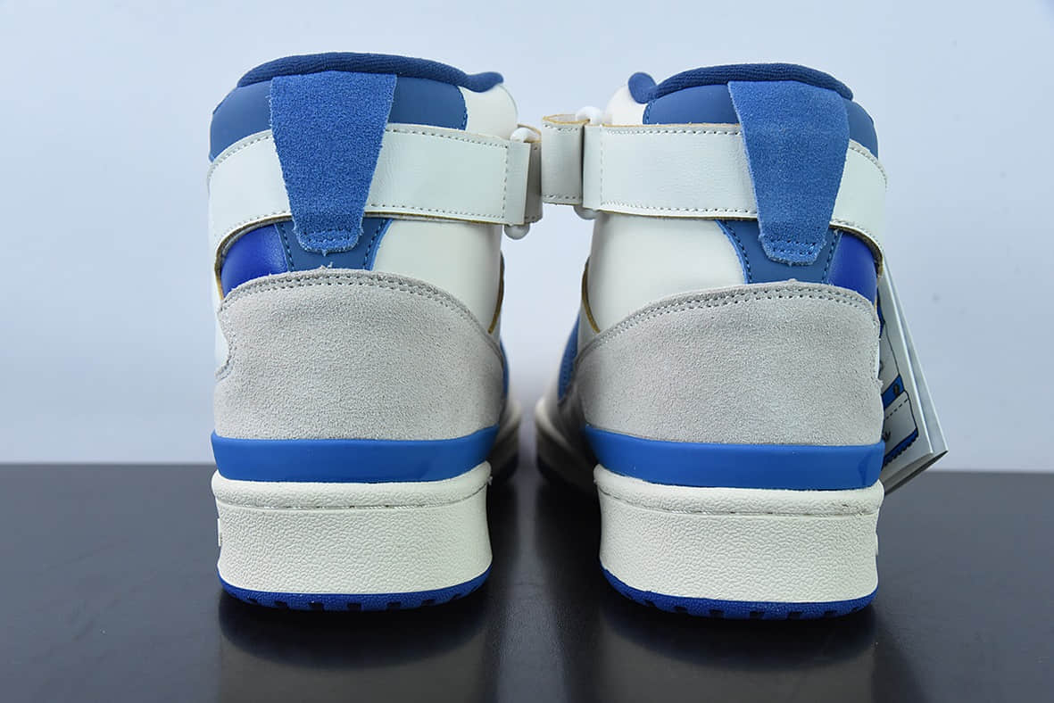 阿迪达斯Adidas Forum 84 HIGH三叶草白蓝高帮经典魔术贴复古板鞋纯原版本 货号:FY7793