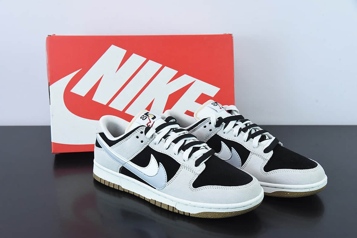 耐克Nike Frame Skate x Nike SB Dunk Low “Habibi” 白灰双勾SB低帮滑板鞋纯原版本 货号：DD9457-102