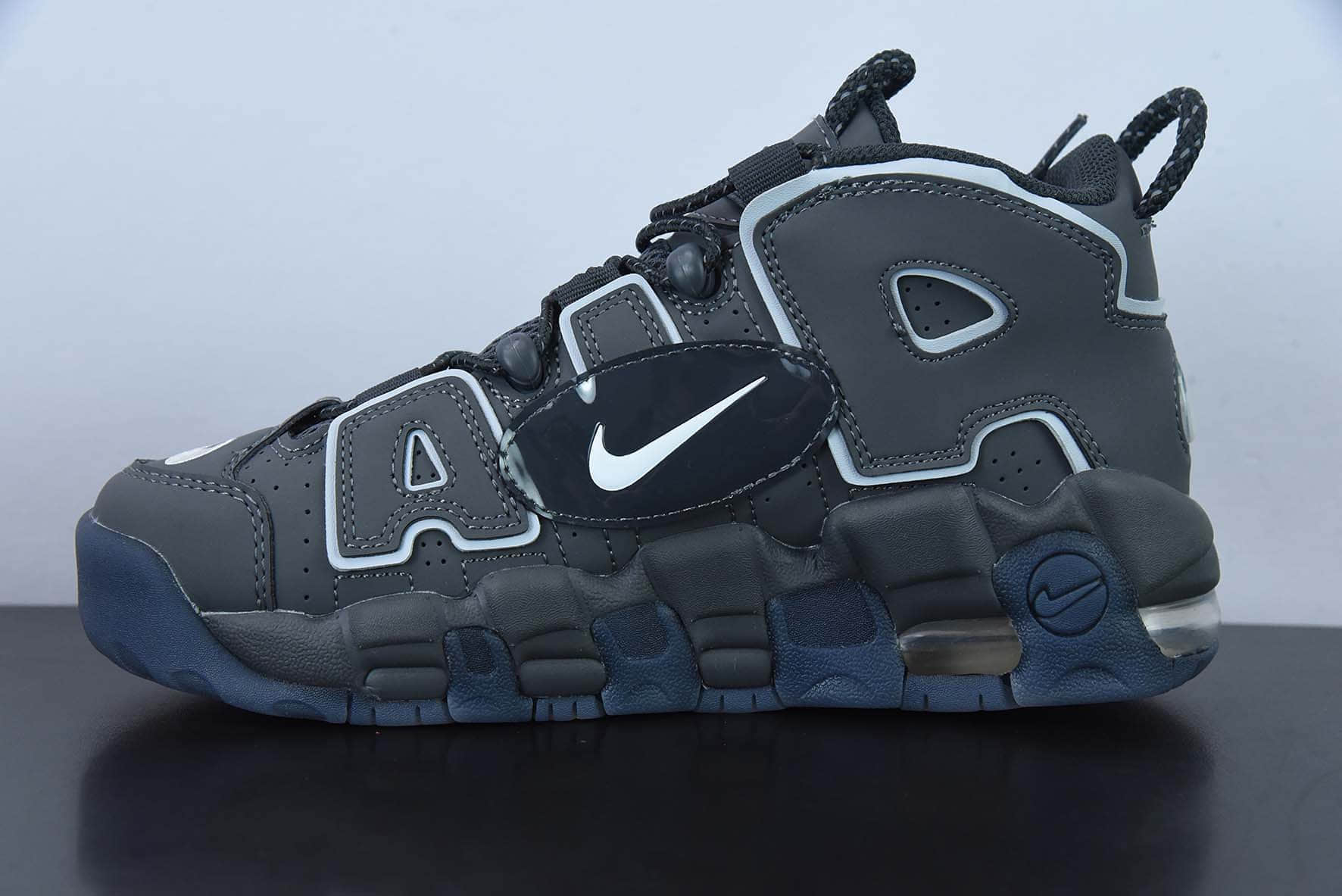 耐克Nike Air More Uptempo‘96“CopyPaste”(GS)皮蓬初代大AIR磨砂黑白蓝色篮球鞋纯原版本 货号:DQ5014-068