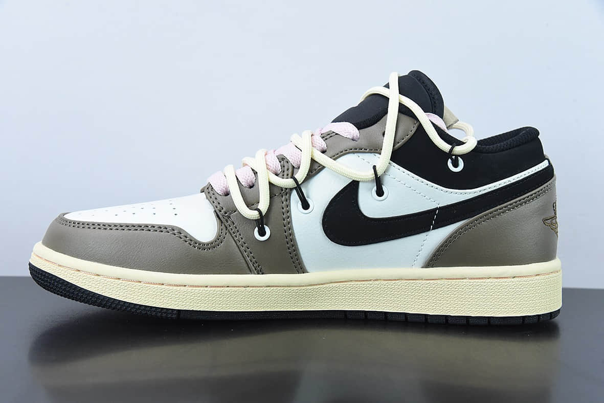 乔丹Air Jordan 1 LowBrown MochaAJ1乔丹一代深棕白黑绑绳低帮经典复古文化休闲运动篮球鞋纯原版本 货号：553558-062