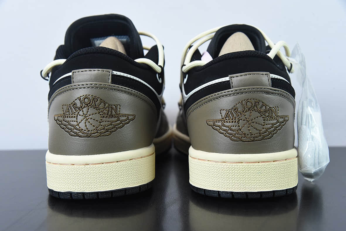 乔丹Air Jordan 1 LowBrown MochaAJ1乔丹一代深棕白黑绑绳低帮经典复古文化休闲运动篮球鞋纯原版本 货号：553558-062