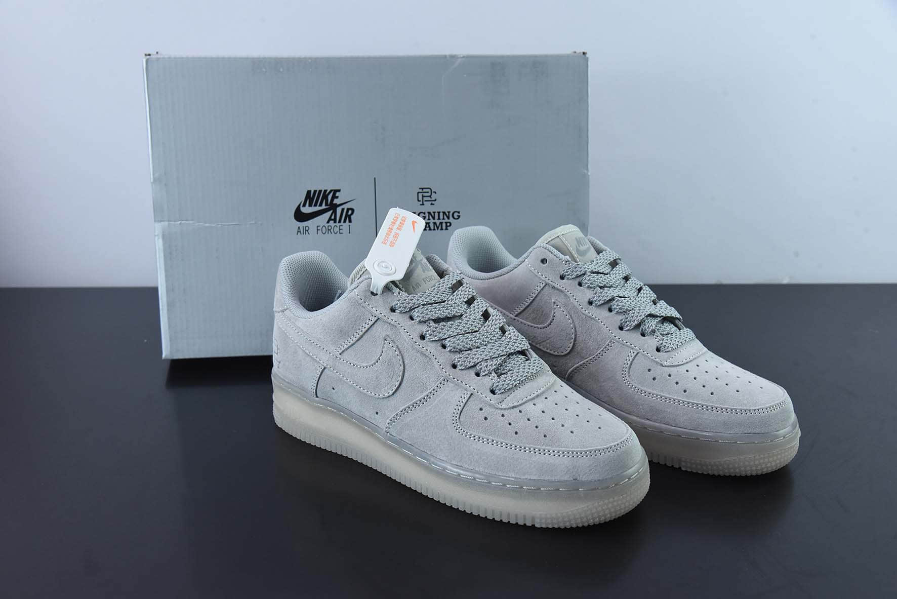 耐克Nike Air Force1 Low x Reigning Champ 卫冕冠军四代低帮空军一号休闲板鞋纯原版本 货号：AA1117-188