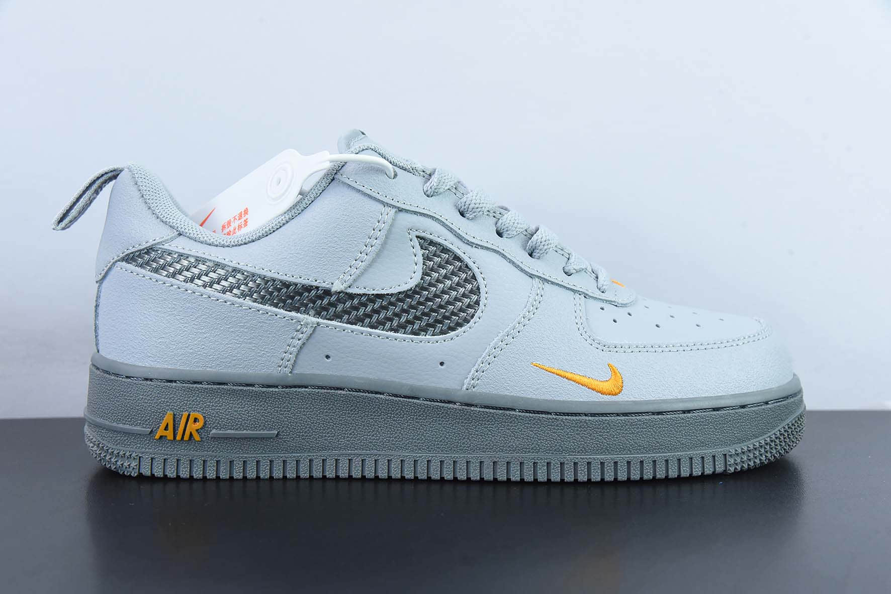 耐克Nike Air Force 1 Low 冷灰黄小勾空军一号低帮运动休闲板鞋纯原版本 货号:DR0155-001
