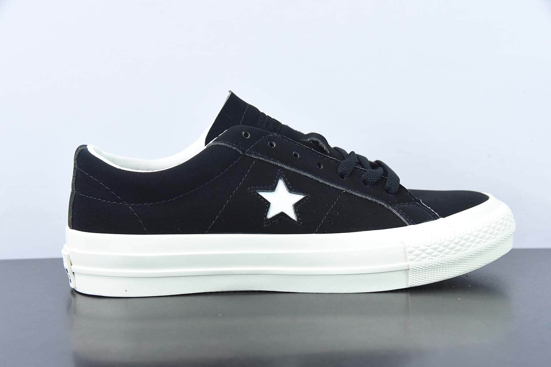 匡威Converse One Star Pro 黑色一星标匡威低帮复古休闲滑板鞋纯原版本 货号:A03674C