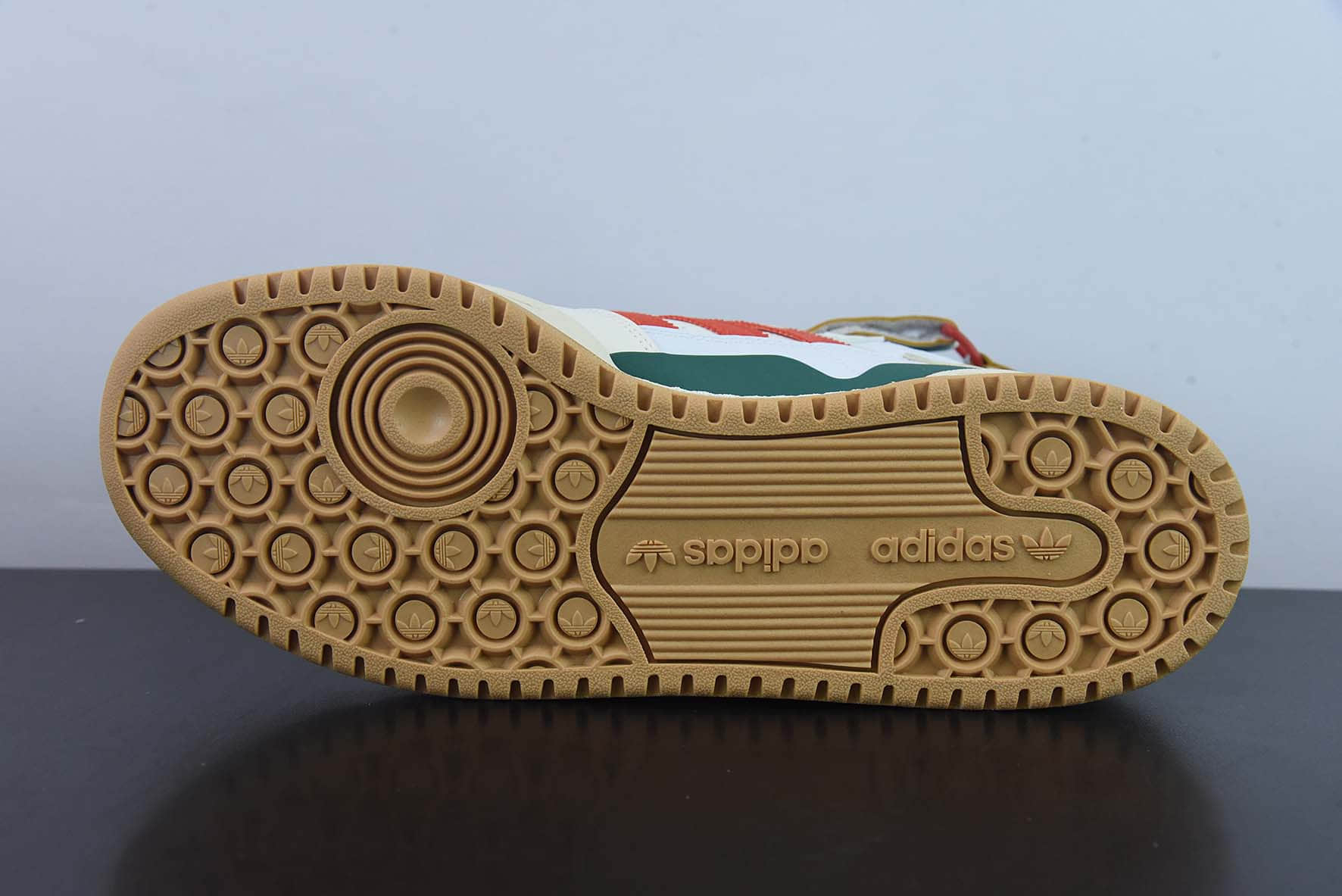 阿迪达斯Adidas Originals Forum 84 High 罗马系列皮革白绿红雄鹿魔术贴高帮复古系带百搭休闲运动板鞋纯原版本 货号:GX9055