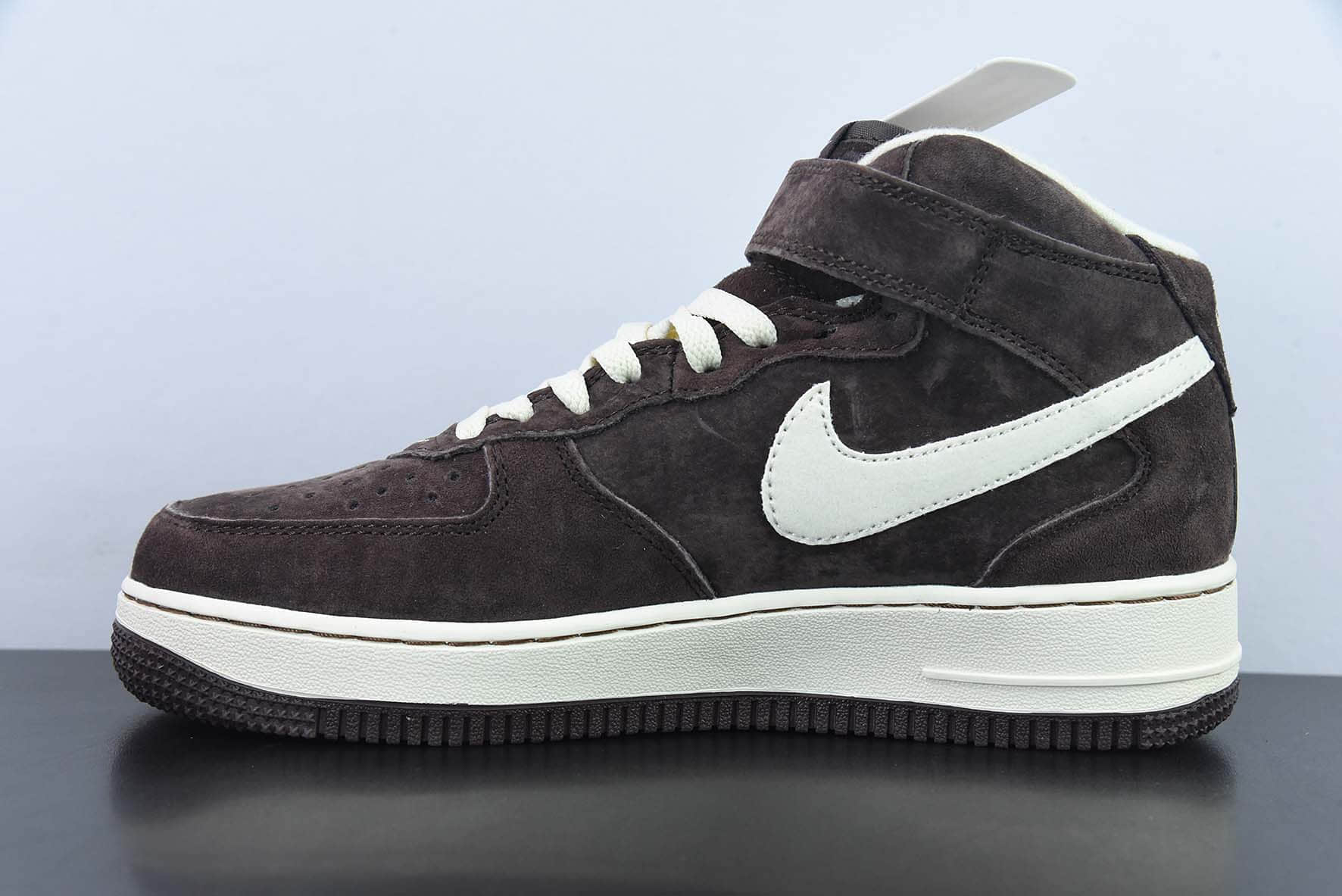 耐克Nike Air Force 1'07 Mid QS 咖啡色空军一号中帮休闲板鞋纯原版本 货号:DM0107-200