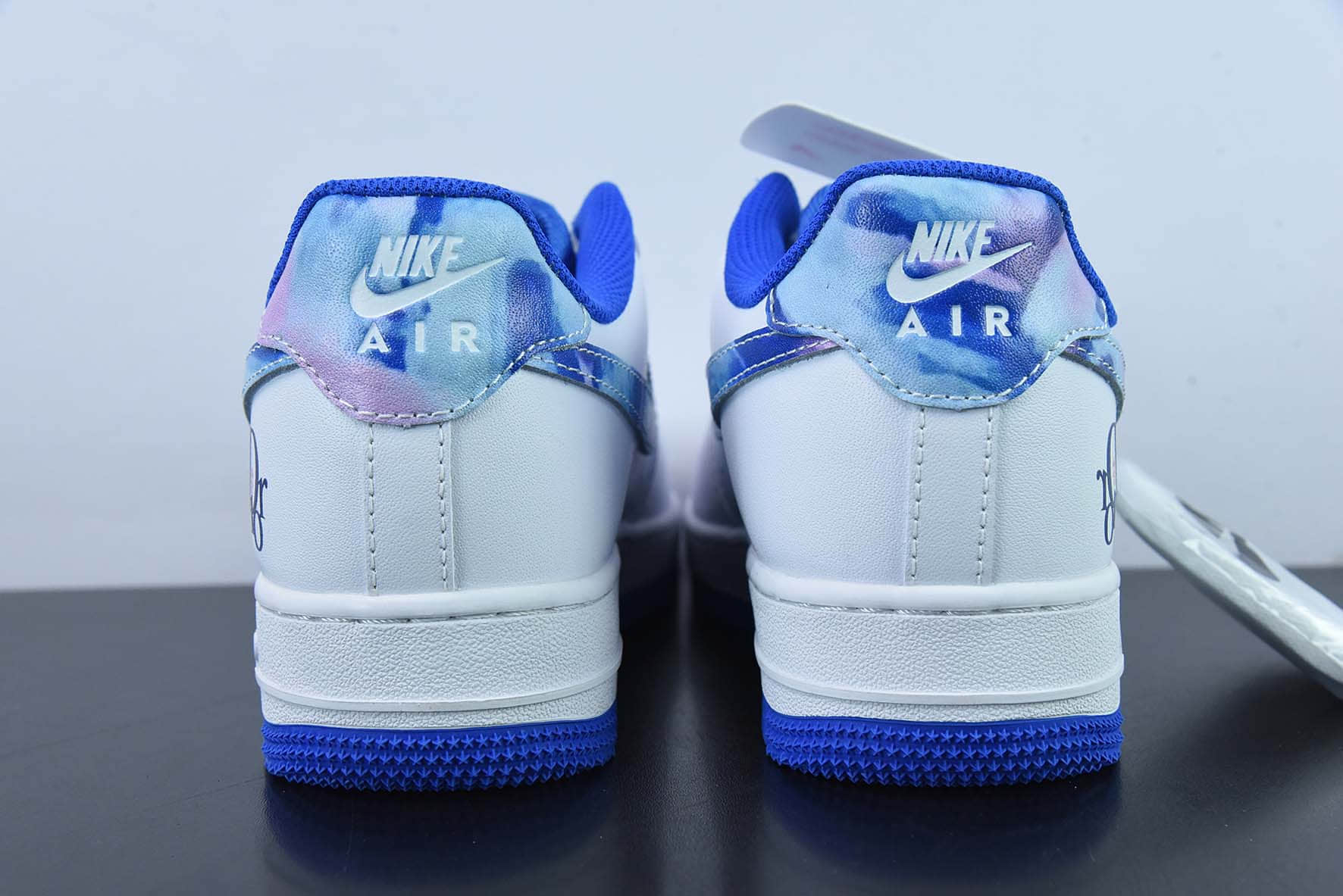 耐克Nike Dior x Nike Air Force 1 07 LV8Dior迪奥联名款白蓝扎染钩子空军一号低帮休闲板鞋纯原版本 货号:DC8873-111