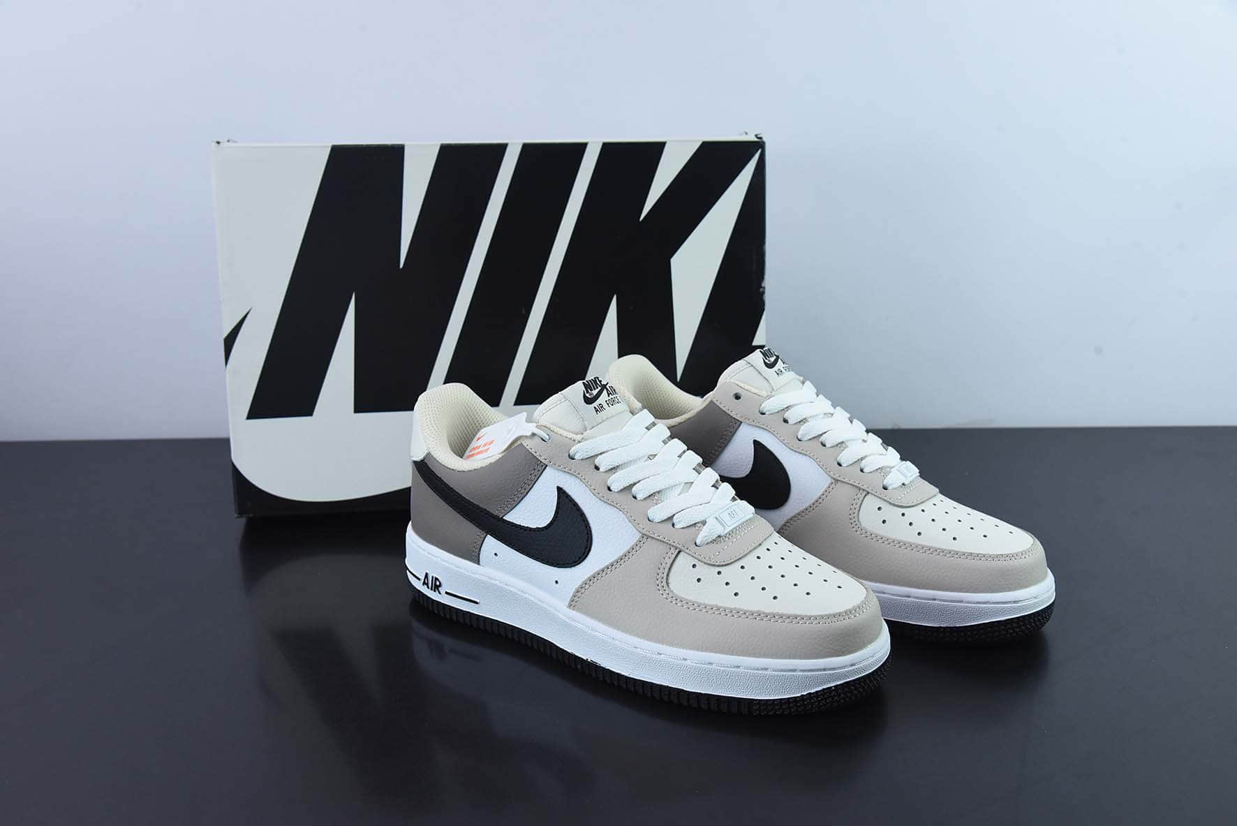 耐克Nike Air Force 1´07 LXXVachetta Tan翻毛奶茶黄棕白空军一号经典低帮休闲板鞋纯原版本 货号:JO8969-785