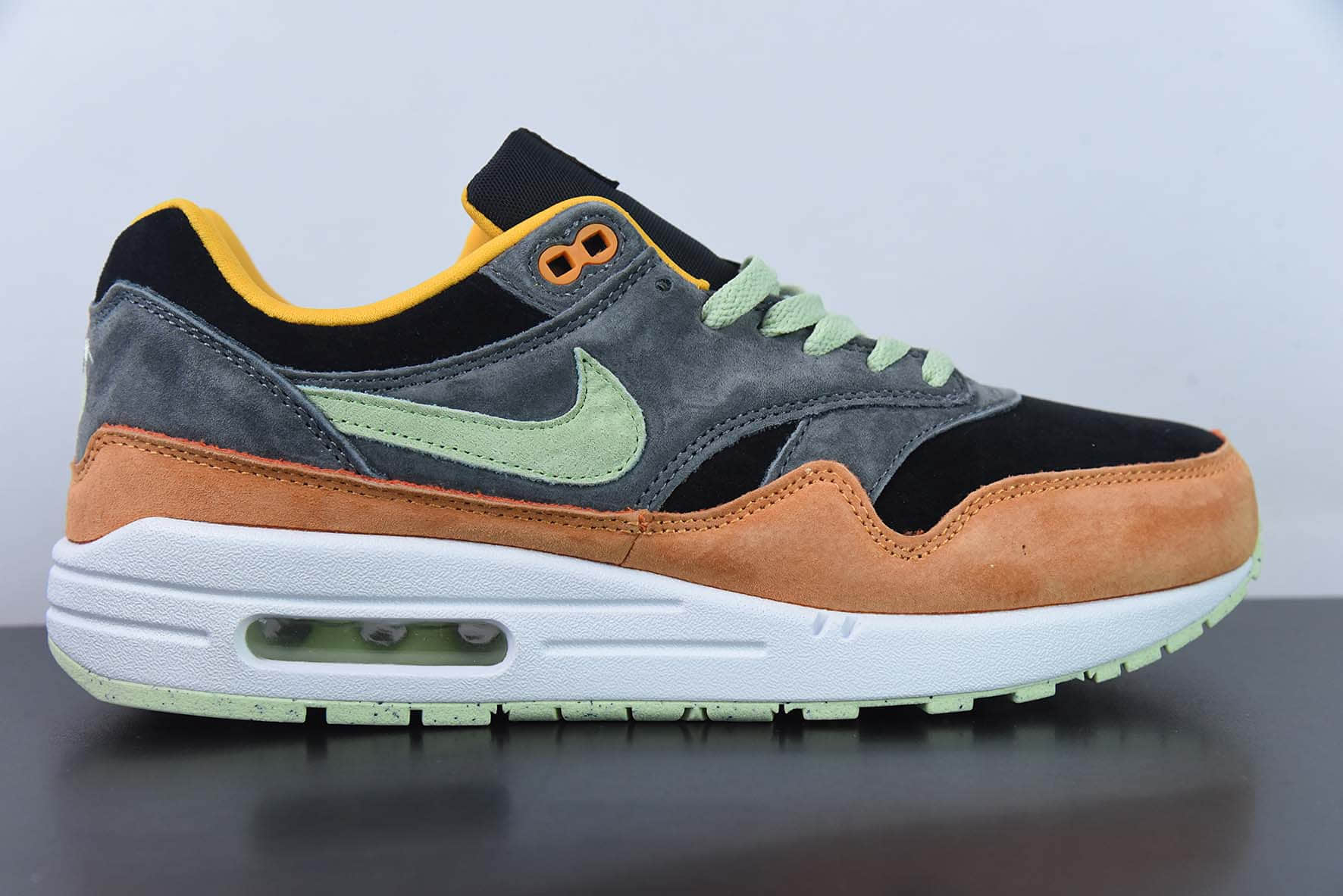 耐克Nike Air Max 1 Ugly Duckling Honey Dew 丑小鸭黑棕色气垫低帮跑步鞋纯原版本 货号:DZ0482-001