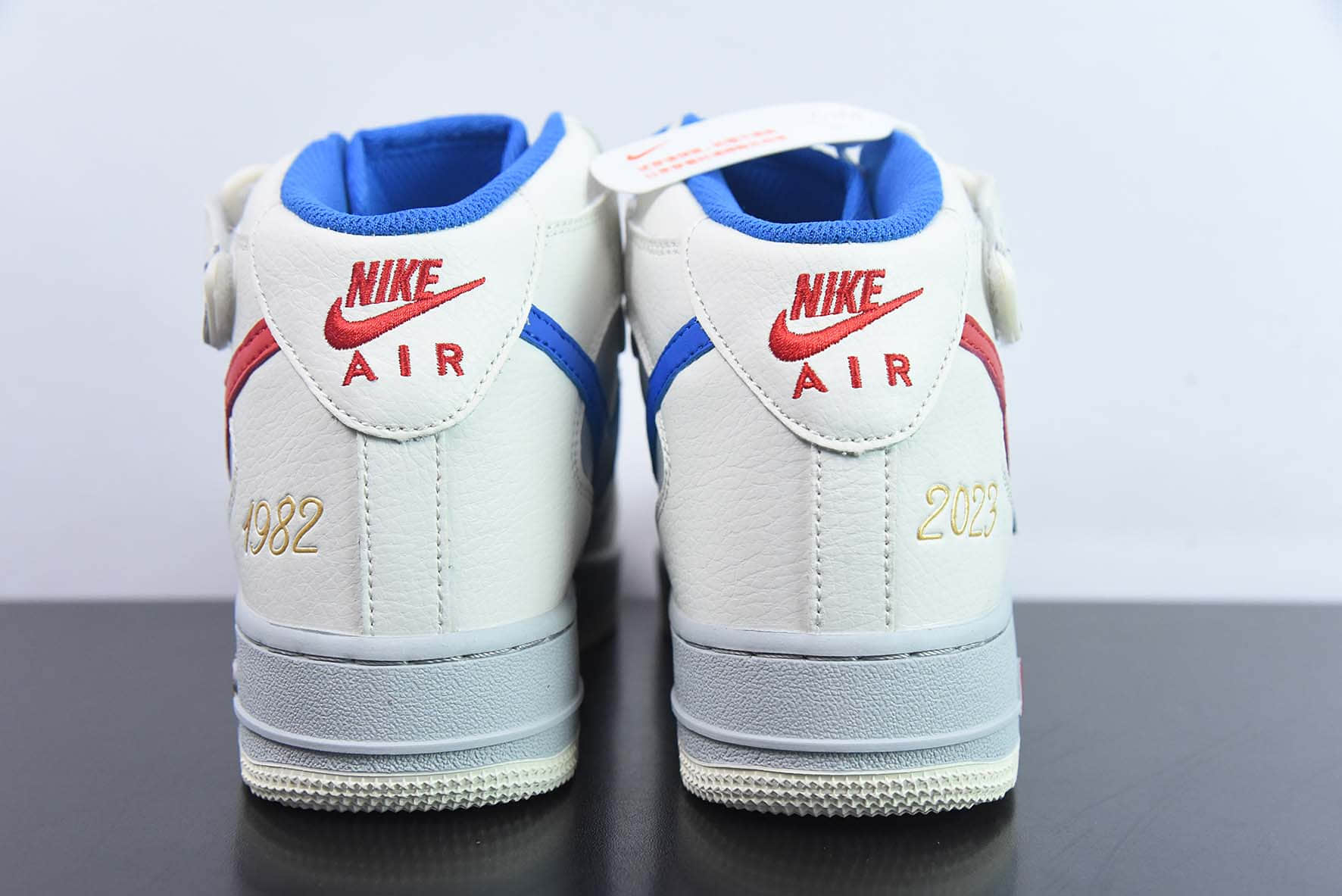 耐克Nike Air Force 1 AF1米白灰红大白兔奶糖空军一号中帮休闲板鞋纯原版本 货号:CW0088-928