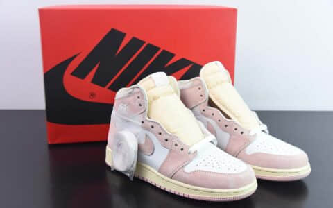 乔丹Air Jordan 1 Washed Pink AJ1 水洗粉白高帮篮球鞋纯原版本 货号：FD2596-600