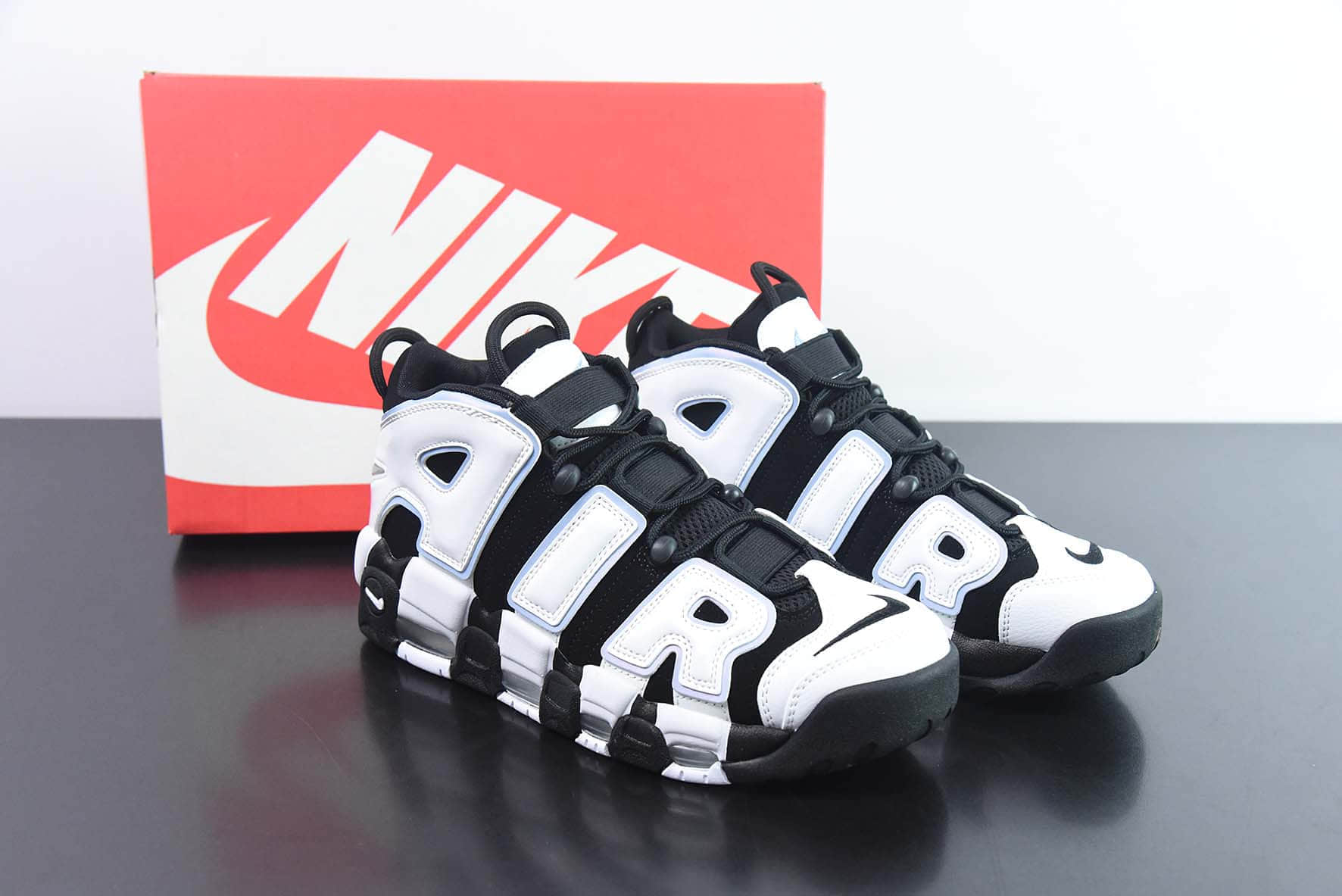 耐克Nike Air More Uptempo 96 QS 皮蓬初代系列黑白蓝经典高街百搭休闲运动文化篮球鞋纯原版本 货号:DV0819-001