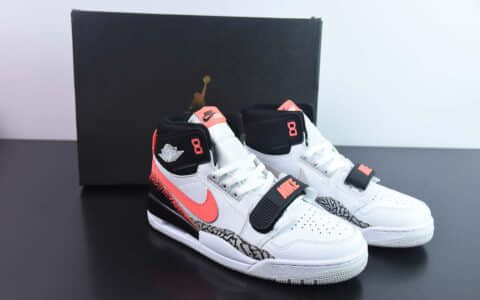 乔丹Air Jordan Legacy 312 HighNRGAJ312黑白橙泼墨爆裂纹高帮篮球鞋纯原版本 货号：AQ4160-108