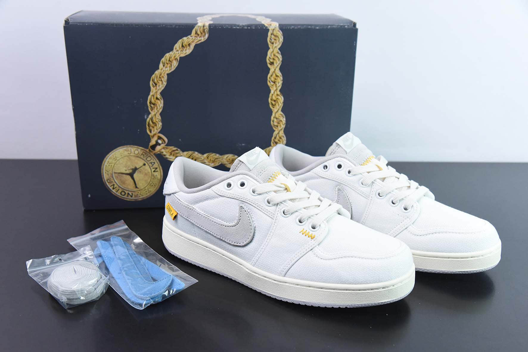 乔丹Air Jordan Union LA x Air Jordan 1 KO Low whiteUN联名白脚趾换钩低帮篮球鞋纯原版本 货号:DO8912-101