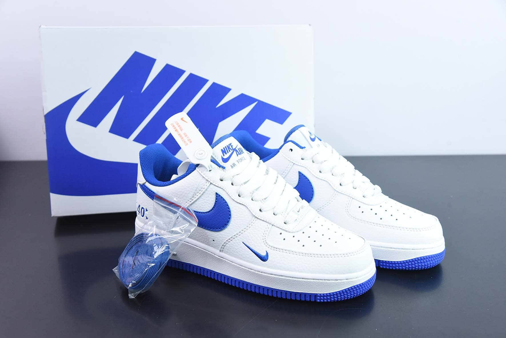 耐克Nike Air Force 1 Low '07 40周年限定冰蓝空军一号低帮休闲板鞋纯原版本 货号:MN5263-123