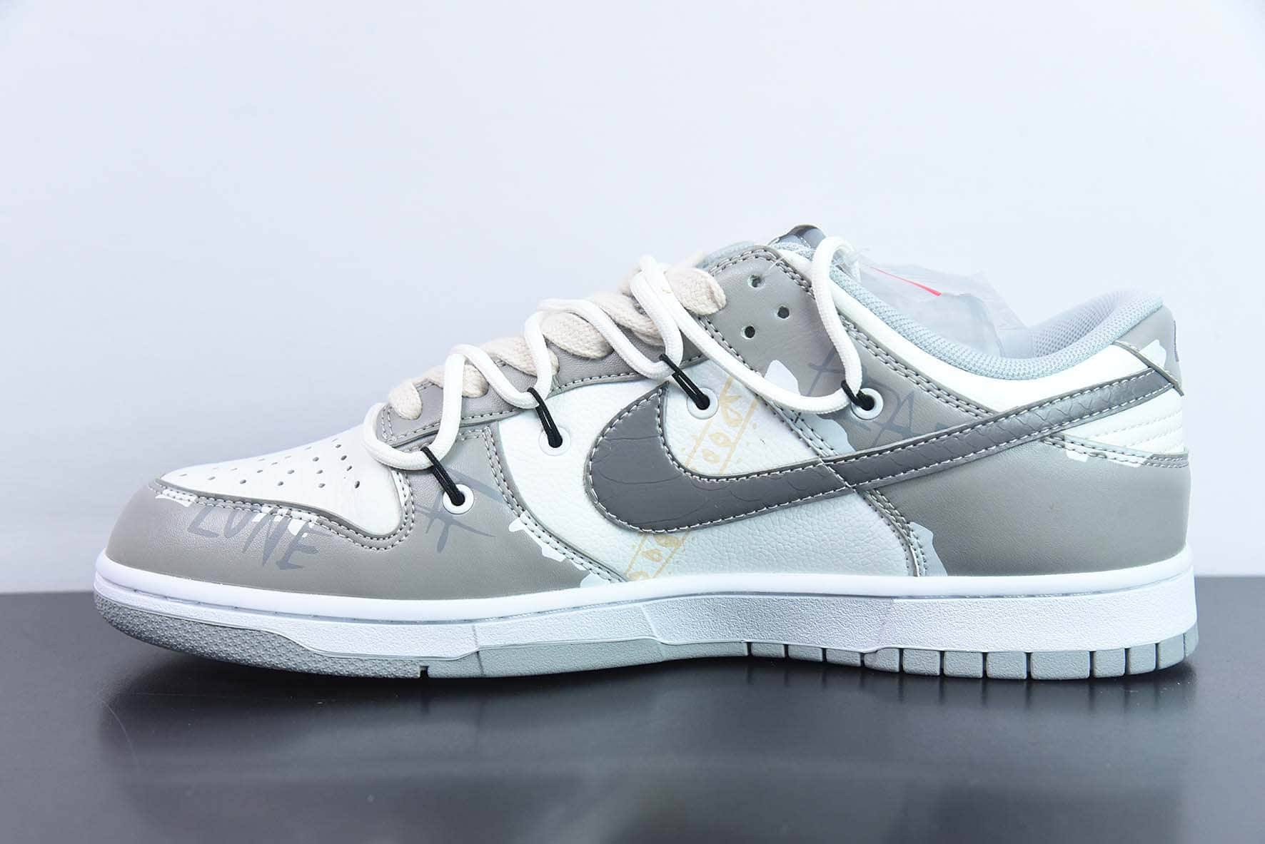 耐克Nike Dunk Low西海岸白灰绑带解构SB扣碎篮板时尚休闲板鞋纯原版本 货号:DJ6188-003