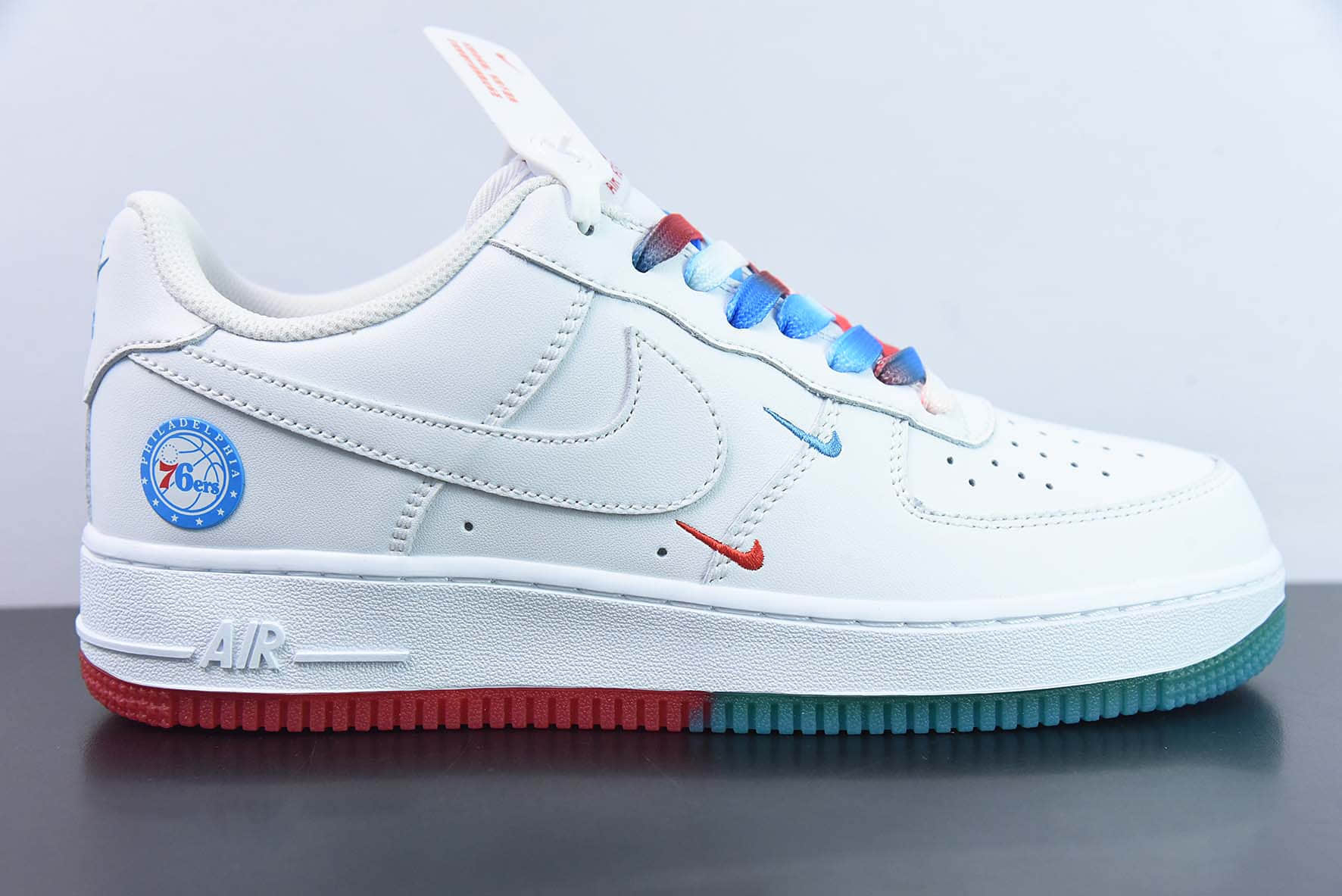 耐克Nike Air Force 1’07 Low 白天蓝红迷你双钩子空军一号低帮休闲板鞋纯原版本 货号:AI5958-300