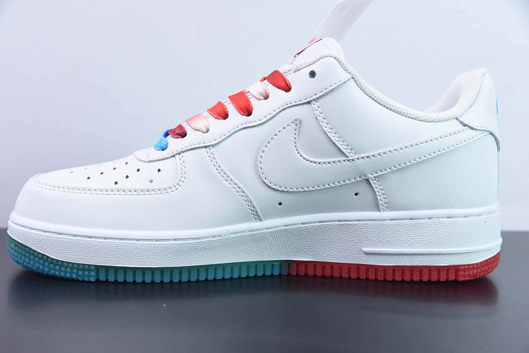 耐克Nike Air Force 1’07 Low 白天蓝红迷你双钩子空军一号低帮休闲板鞋纯原版本 货号:AI5958-300