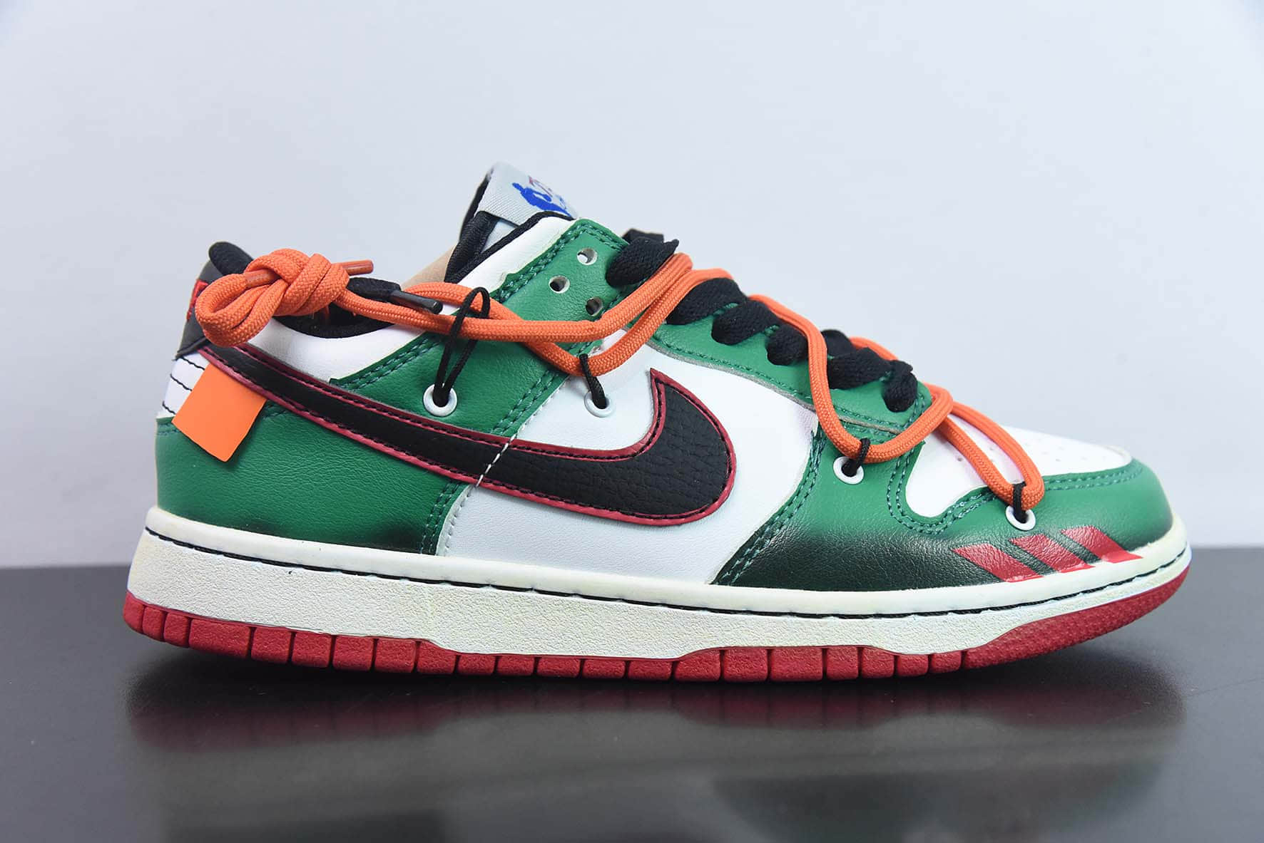 耐克Nike SB Dunk Low 解构抽绳75周年白绿涂鸦印花低帮SB休闲滑板鞋纯原版本 货号:DD6288-100