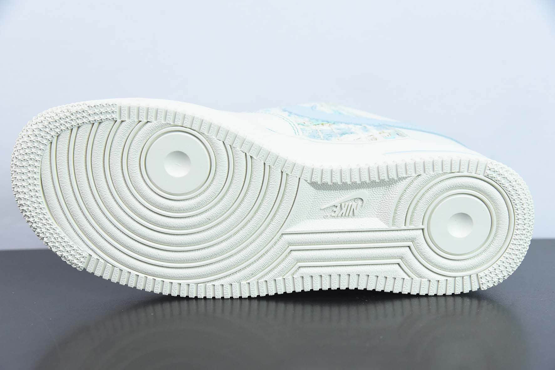 耐克Nike Air Force 1 AF1 米白蓝小香风空军一号低帮休闲板鞋纯原版本 货号:FJ7740-015